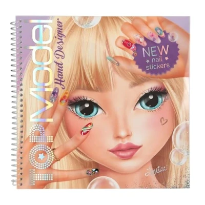 Imagen de Depesche 13029 TOPModel Libro para Colorear Hand Designer, con 46 páginas diseñar Looks creativos en Manos y uñas, Incl. 2 Hojas de Adhesivos, Multicolor, One Size