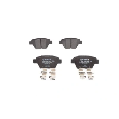 Imagen de BOSCH 0 986 494 643 Juego de pastillas freno Low Metallic Chapa antichirridos, con tornillos muelle, accesorios VOLKSWAGEN: Touran I