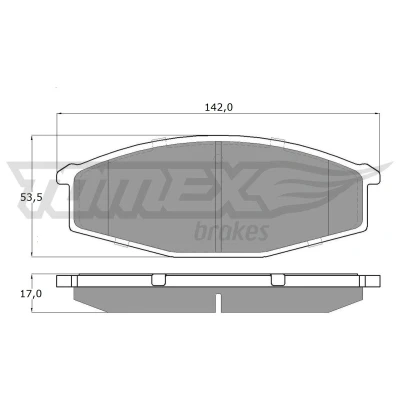 Imagen de TOMEX brakes TX 11 56 Juego de pastillas freno Eje delantero NISSAN: Patrol GR 4 SUV, Hardtop, 3/2 SUV