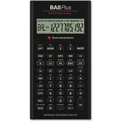 Imagen de Texas Instruments BA II Plus Professional Calculadora, negro