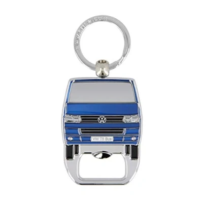 Imagen de BRISA VW Collection Llavero Anillo de Accesorio con abridor Botellas T5 Camper Bus (Frontal del Bus/Azul)