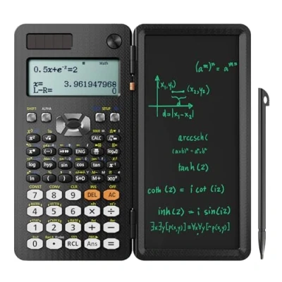Imagen de NEWYES Calculadora científica, 991ES con Tableta de Escritura y bolígrafo, 417 Funciones para Estudiantes Profesionales en matemáticas, física e ingeniería