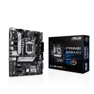 Imagen de ASUS Prime H510M A R2.0 Placa Base (zócalo Intel LGA1200 (chipset H470, mATX, DDR4, USB 3.2 Gen 1, M.2, 1 GB Ethernet, Aura Sync)