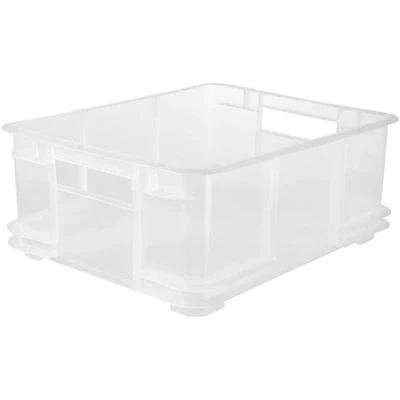 Imagen de keeeper Caja de almacenaje Eurobox l, Plástico robusto (PP), 43 x 35 17,5 cm, 20 Bruno, Transparente neutro