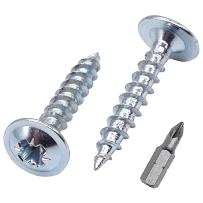 Imagen de SKIR&#039;CO (250 piezas) Acero chapado en zinc 3,5 x 20 mm tornillos de madera plateada, metal, cabeza oblea, Pozidriv, autorroscantes