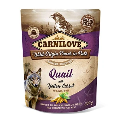 Imagen de Comida húmeda para Perros VAFO PRAHA s.r.o. Perro carnilove sasz.300g codornices y Zanahoria Amarilla / 12