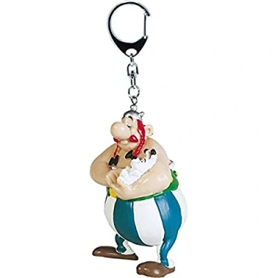 Imagen de Plastoy Llavero Obelix E Idefix 4 Cm Astérix, Rayas, Multicolor, No Aplica (10728060402)