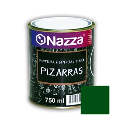 Imagen de Nazza Pintura pizarra Verde Convierte tu pared o cualquier otra superficie en una de fácil borrado y lavado Envase 750 ml.