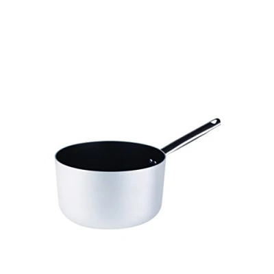 Imagen de Ollas Agnelli Platinum Cacerola Alta de Aluminio, con Mango Tubular Acero Inoxidable, Plata, 16 cm