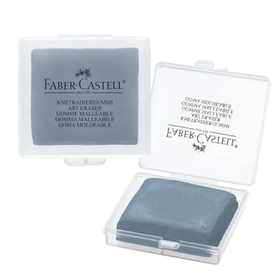 Imagen de Faber Castell Goma de borrar en caja plástico, color gris