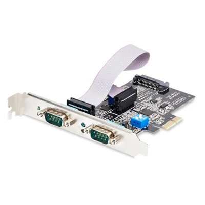 Imagen de StarTech.com Tarjeta Serie PCIe de 2 Puertos Serial PCI Express 2x DB9 RS232/RS422/RS485 Perfil Bajo/Completo