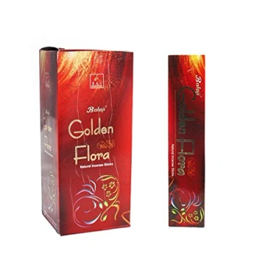 Imagen de Balaji Golden Flora Varillas de Incienso Naturales, Madera, marrón, 11 x 9.7 25 cm