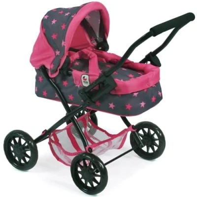Imagen de Bayer Chic 2000 Smarty Cochecito para muñecas, diseño de Estrellas, Color Asterisco Rosa (555 82)