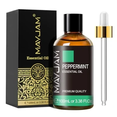 Imagen de MAYJAM Aceite Esencial de Menta 100ml, para Difusor, Humidificador, Bricolaje, Hogar, Accesorios