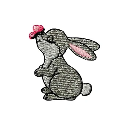 Imagen de Mono Quick Parche termoadhesivo, 4,0 x cm, diseño de conejo con mariposa