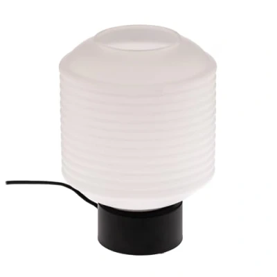 Imagen de lámpara de mesa &#039;Cagla&#039; (Tradicional) en Blanco hecho Vidrio e.o. para Salón &amp; Comedor (1 llama, E27) Lindby