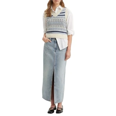Imagen de Levi&#039;s Ankle Column Skirt Falda vaquera, Mujer, Talla: 32, Please hold