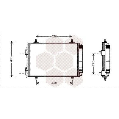 Imagen de VAN WEZEL 09005192 Condensador con secador 14 11 Aluminio 515 CITROËN: C5 I Hatchback