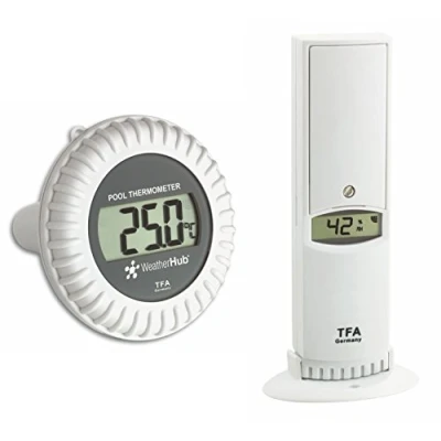 Imagen de TFA Transmisor Termo higro Dostmann Weatherhub con termómetro Piscina 30.3310.02