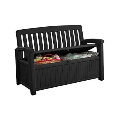 Imagen de Keter Patio Bench Baúl (277 L, 63,5 x 132,69 89,5 cm), Color marrón