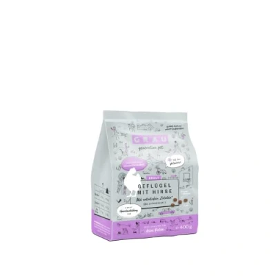 Imagen de Grau Comida Seca para Gatos Carne de Ave con mijo, 1 envase (1 x 400 g), sin Gluten, Adultos