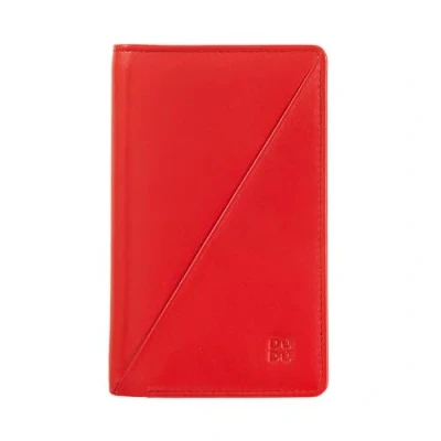 Imagen de DUDU Cartera RFID de Piel Multicolor con Monedero Cremallera, Bolsillos para Tarjetas Rojo Fuego