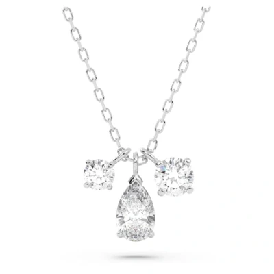 Imagen de Swarovski Collar con Colgantes Attract para Mujer, Cristales Blancos, Baño de Rodio, Colección