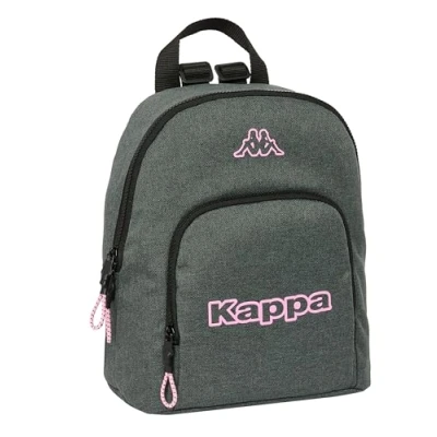 Imagen de KAPPA SILVER PINK Mini Mochila para Uso Diario, Ideal Niños de Diferentes Edades, Cómoda y Versátil, Calidad Resistencia, 25x13x30 cm, Color Gris Melange