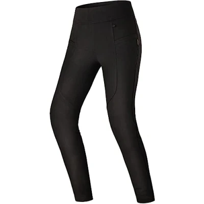 Imagen de SHIMA Cruz 2.0 Márgenes Moto Mujer Pantalones Transpirables, Elásticos, Slim Fit con Capa Calefactora, Prottecion Fit, CE de Rodilla y Cadera (Negro, XL)