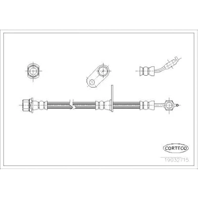 Imagen de CORTECO 19032715 Latiguillos de Freno Eje delantero 460 TOYOTA: RAV4 I SUV
