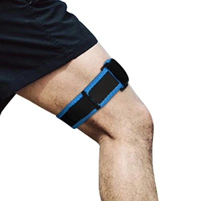 Imagen de supregear Rodilla Protector Cinta para Tendón, Correa de Banda IT Rodilla, Rotuliana Ajustable, Cómoda y Transpirable el Síndrome la Iliotibial (Azul)