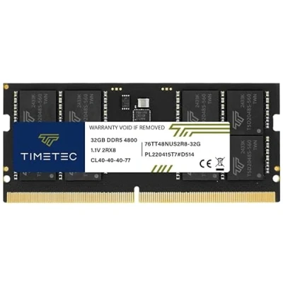 Imagen de Timetec DDR5 4800MHz PC5 38400 sin búfer ECC 1.1V CL40 1Rx8 Rango único Módulo de Memoria RAM (4800MHz 32GB SODIMM)