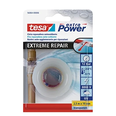 Imagen de Cinta de reparación auto soldante tesa (2,5 m x 19 mm), transparente
