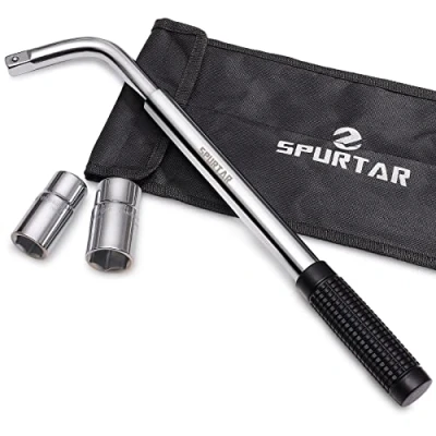 Imagen de Spurtar Llave Ruedas Coche Extensible 17mm 19mm 21mm 23mm Tuercas Telescópicas Reparación Mecánica
