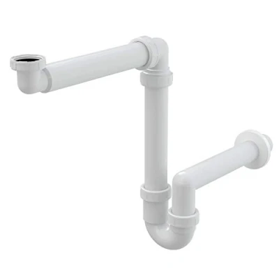 Imagen de Alcaplast Lavabo A434 con tuerca de unión 5/4&quot;, color blanco