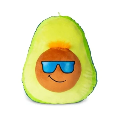 Imagen de Basic Fun Funky Avacado Peluche Azul de 38 cm Lindo Juguete Coleccionable, Incluye Pelo Azul, Bigote y Gafas Sol, Lindos Peluches adecuados para niñas niños a Partir 4 años