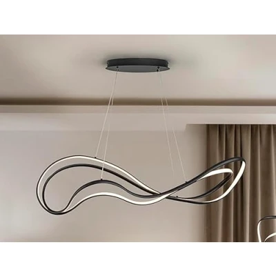 Imagen de Schuller DANZA LAMPARA NEGRA realizada en metal y aluminio acabado negro mate arenado