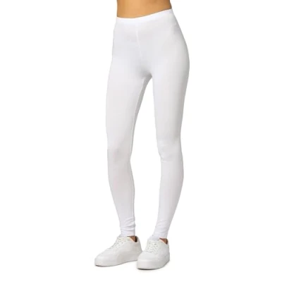Imagen de Merry Style Leggins Largos Deportivas Mujer Mallas con Cintura Elástica Vestir Suaves Flexibles, Transpirables Ideal para todas las Estaciones MS10 143 (Blanco, M)