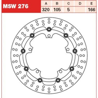 Imagen de Disco de freno TRW MSW276, 1 Pieza