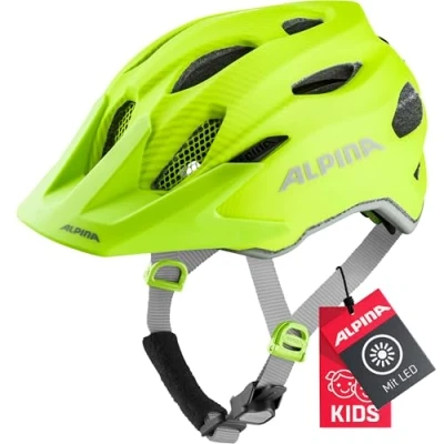 Imagen de ALPINA Carapax JR. Flash Casco de Bicicleta, Unisex Niños, Be Visible, 51 56 cm