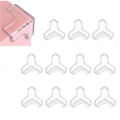 Imagen de 12 Protectores de Bordes para Bebés, Protector Cantos bebé, Esquinas Bebe, Autoadhesivo, Transparente, Varios Muebles