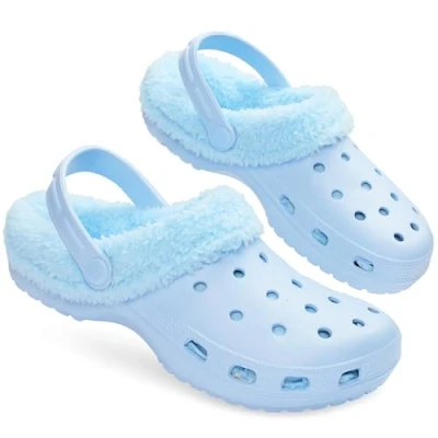 Imagen de CityComfort Zuecos Invierno con Forro Sherpa para Mujer Regalos Mujeres (Azul Claro, 35 EU)