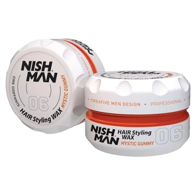 Imagen de Nishman 06 Cera de peinado para el cabello, aroma a melocotón 150 ml