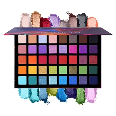 Imagen de UCANBE 40 colores Spotlight Eyeshadow Palette Multi reflective Shimmer Glitter Peacock Eye Shadow Professional Matte Makeup Sombra de ojos en polvo altamente pigmentados