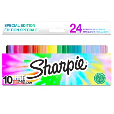 Imagen de Sharpie Rotulador Permanente Fino Especial Ed. Colores Surtidos 24pc