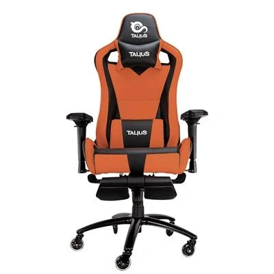 Imagen de Talius Caiman V2 Silla Gaming Profesional con reposapiés Extraible, Inclinación y Altura Regulable, reposabrazos 4D Ajustables (Azul)… (Orange)