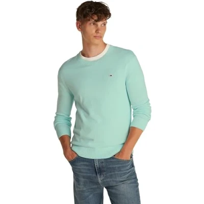 Imagen de Tommy Jeans Essential Light Jersey de punto, Hombre, Talla: 54, Spring mint