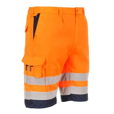 Imagen de Portwest Bermudas De Alta Visibilidad Polialgodón, Tamaño: L, Color: Naranja/Marino, E043ONRL