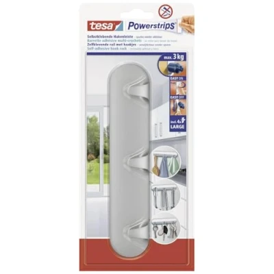 Imagen de tesa Powerstrips Hook Rack Chrome