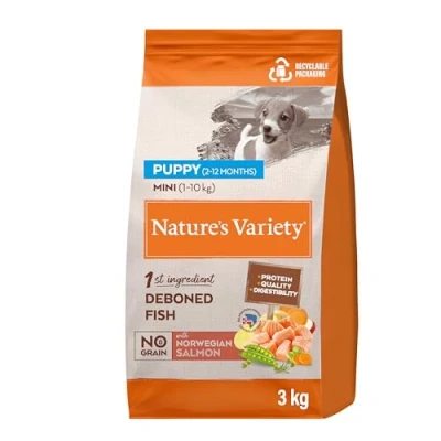 Imagen de Nature&#039;s Variety No Grain Pienso para Perros Mini Junior con Salmón sin Espinas 3kg